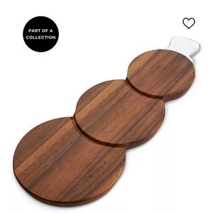 Nambé Snowman Cheese Board, 15.28x7.87, Brown